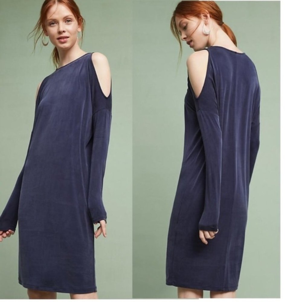 ANTHROPOLOGIE Eri + Ali Blue Analynn Cocoon Dress
